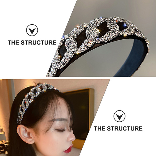 Diadema Con Tachuelas De Diamantes De Imitación, Diadema Bri