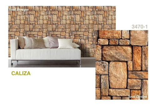 Imagen 2 de 10 de Papel Muresco Vinilizado Zen 34701 Piedra Adhesivo Gratis