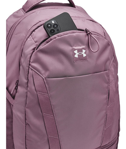 Mochila Unissex Under Armour Hustle Signature Cor Fúcsia-escuro Desenho do tecido Liso