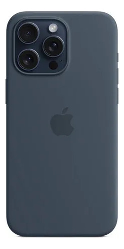 Fundas Silicona Iphone 16 Pro Max Azul Acero