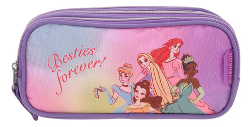 Mochila Ruedas Kinder+lonchera+lapicera Besties Princesas 25 Lila Liso