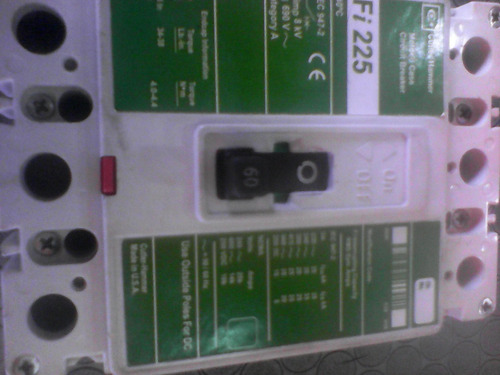 Breaker 3x60 Fi Garantizado Usado Volt 480 Consulta Antes (Usado)