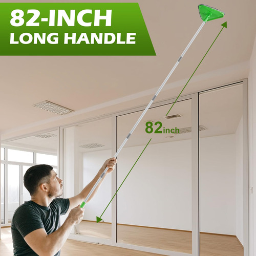Limpador De Parede Triangle Mop Ronsung Com Alça De 2,08 M D
