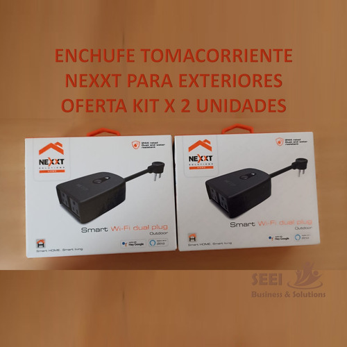 Enchufe Inteligente Dual Nexxt Con Wi-fi Promo Pack 2 Unidad