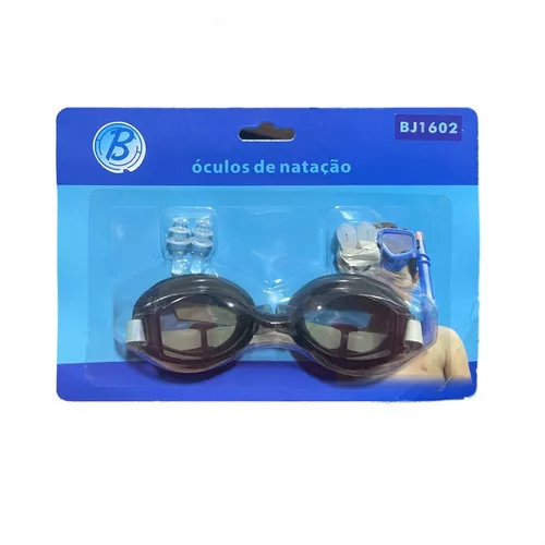 Kit Máscara de Natação Gold Sports Silicone Confort Hd - Touca Pu e  Protetor Nasal e Ouvido - Adulto em Promoção