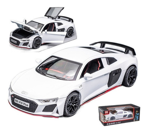 Modelo De Coches Deportivos Pequeños De Metal Audi R8 De 1:2