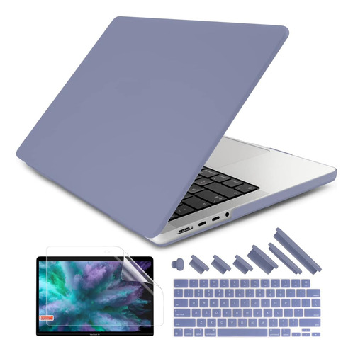 Funda Rígida Dongke Para Macbook Pro 16  2485 Matte Lavender