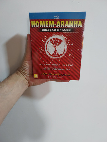 Blu-ray Box Coleção Homem Aranha 6 Filmes Nacional Dublados