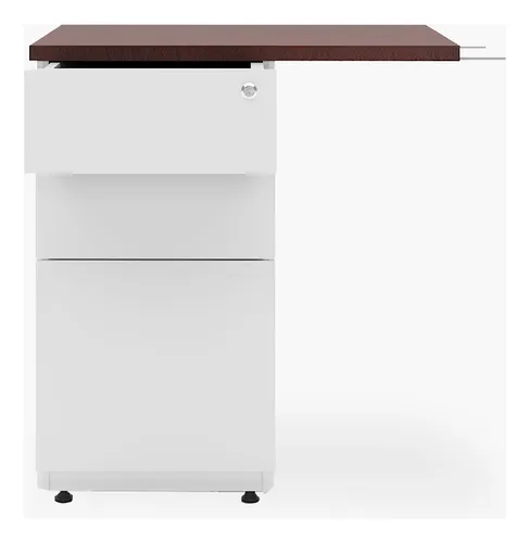 Escritorio Lateral Neo 50x70 Con Cajonera Metalica