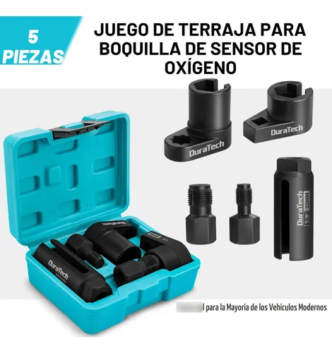 Juego De 5 Llaves Para Sensor De Oxígeno Y Perseguidor De Roscas – 3/8", 1/2", 22mm, Pasos 1.5 Y 1.25 – Universal, TL01006