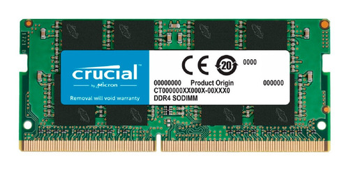 Imagen 1 de 2 de Memoria RAM color verde 4GB 1 Crucial CT4G4SFS8266
