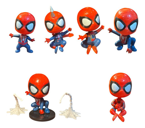 Mini Aranhas Cartela Mini Bonecos Homem-aranha Com Teia