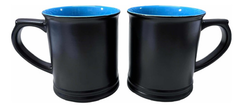 Taza Mug Ceramico Con Asas Para Te Cafe Colores Pack 2 Unid
