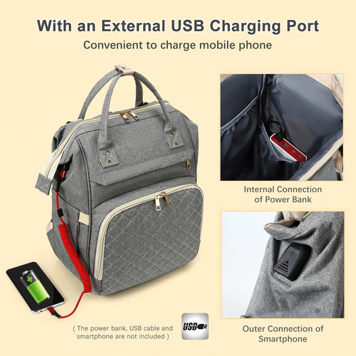 Bolsa De Pañales Portátil, Mochila De Gran Capacidad Para Vi