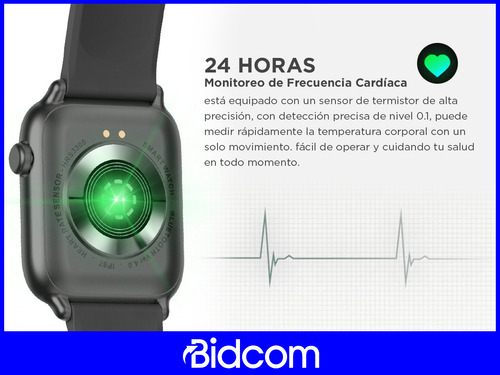 Smartwatch Reloj Bluetooth Con Pantalla Táctil Android Ios Color de la caja Negro Color de la malla Negro Color del bisel Negro
