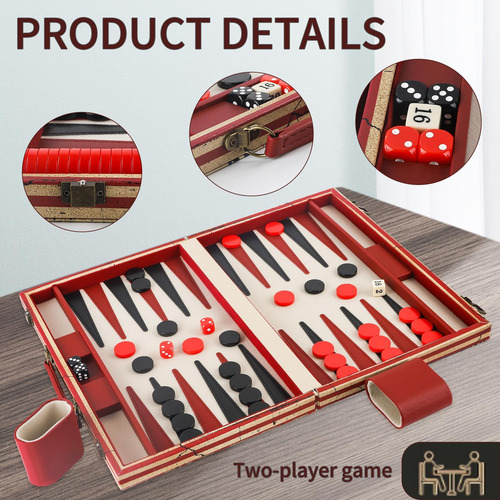 Bucher&rossini Backgammon Set Diseño De Bandera Estadouniden