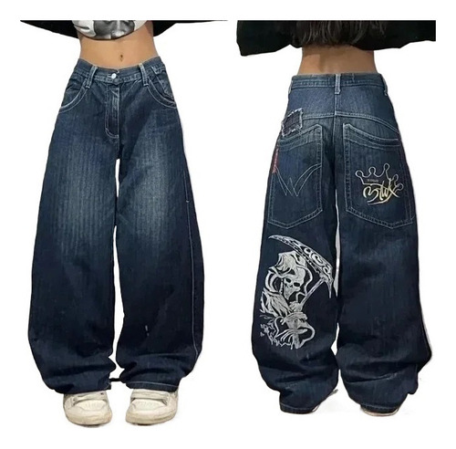 Vaqueros Holgados C Y2k, Ropa De Calle, Mujer, Hip Hop, Esta