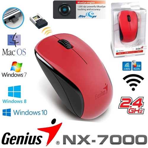 Mouse Inalambrico Genius Nx-7000 Blueye 2.4ghz 1200dpi 