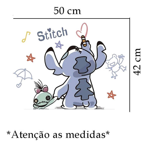 Adesivo De Porta Stitch Desenhando