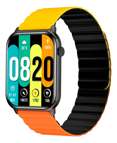 Reloj Smartwatch Inteligente Kieslect Malla De Color Naranja