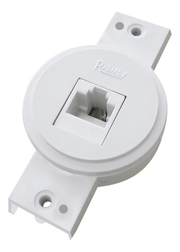 Tomada P/ Rede De Internet Rj 45 Sistema X Bco S/ Placa C/10 Cor Branco