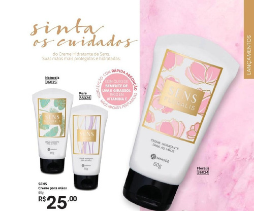 Creme Para As Mãos Hinode Sens Lançamento 2019 Em Promoção!