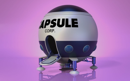 Nave Capsule Corp Dragon Ball Z  Archivo Stl P/impresion 3d