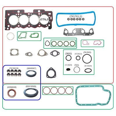 Junta Retifica Motor C/ret Metal Pack Peugeot 206 1.4 8v