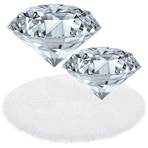 2 Piezas De Diamantes De Cristal Peso De Papel, 60 Mm Y...