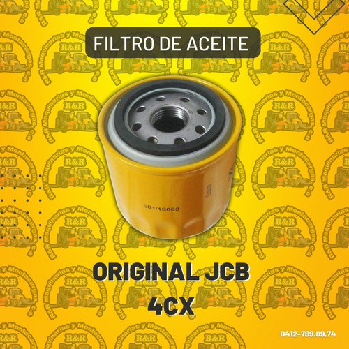 Filtro De Aceite Original Jcb 4cx