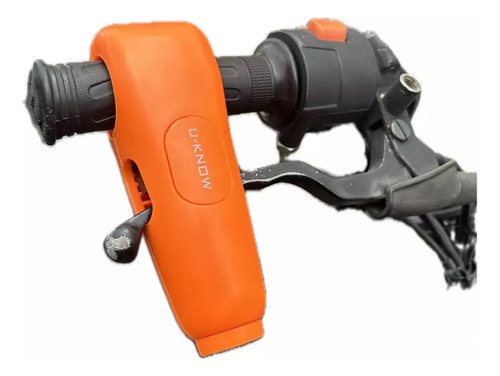 Alarma Para Moto Traba Freno Manija Con Sirena - Naranja