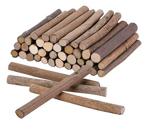 60 Pack 4 Inch Long 0.3-0.5 Inch In Diameter Wood Log S...