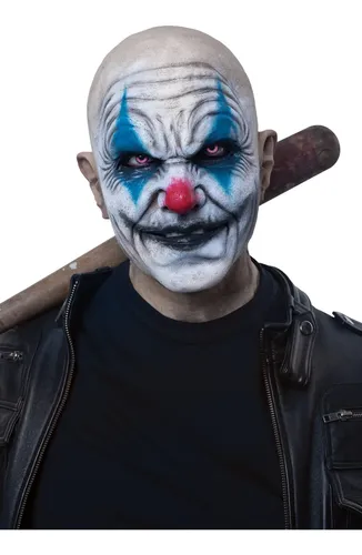 Mascara De Halloween Payaso Diabólico Con Luces Led 28x21 Cm