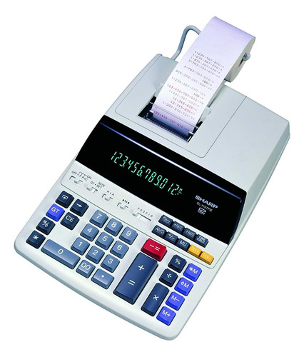 Calculadora Com Impressora Sharp El-1197p Iii Com Suporte Cor Branco