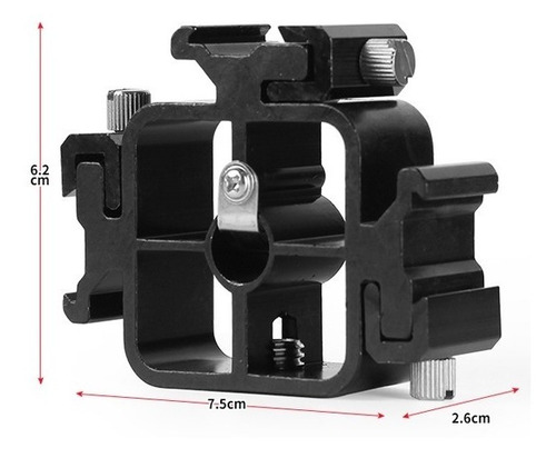 Suporte Triplo Flash 3 Sapatas Sombrinha Câmera Tripé