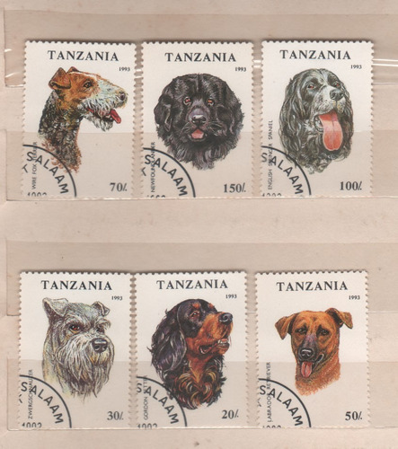 Estampillas De Tanzania - Serie De Perros - Año 1993