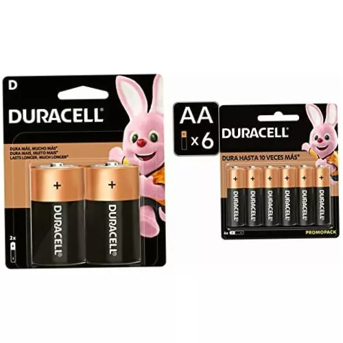 Pilas alcalinas D - Pilas Duracell