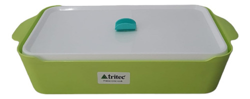 Caçarola Plastico Para Micro-ondas Tritec 1,6 L Retangular Cor Verde-limão