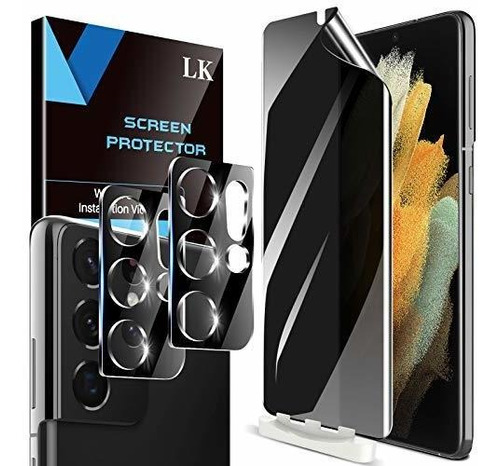 3 Protector Pantalla Anti Espia 2 Lente Camara Para S21 M0