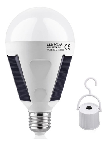 Bombillo Lampara Led 12w Solar Recargable Emergencia Camping