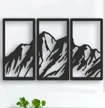 Comprar Cuadro Triptico Calado En Mdf Montañas 130x80cm Mdf 6mm