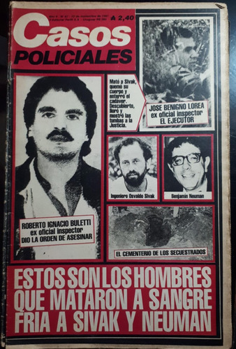 Casos Policiales 1987 Caso Sivak Benjamin Neuman Troccoli