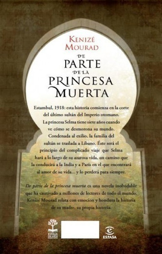 De Parte De La Princesa Muerta, de Mourad; Kenizé., vol. 1.0. Editorial Booket, tapa blanda, edición 1.0 en español, 2022