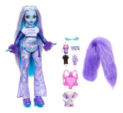 Boneca Monster High, Abbey Bominable Yeti Com Pet Mammoth