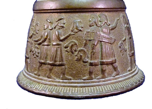 Antigo Sino De Bronze Bizantino Religioso 