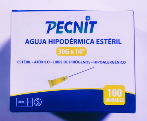 Aguja HiPodérmica Estéril 30g X 1/6 