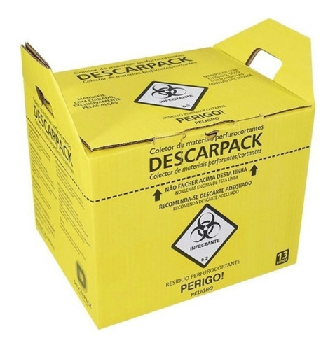 20 Caixa Coletora Material Perfurocortante 13l - Descarpack