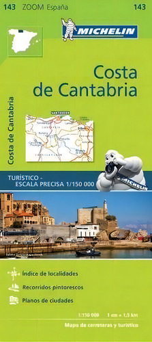 Mapa Zoom Costa De Cantabria, De Varios Autores. Editorial Michelin España Portugal S.a. En Español