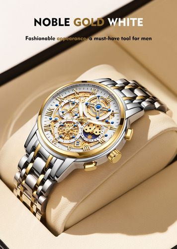 Reloj Oro Y Plata Deportivo Analógico Cuarzo De Lujo Oferta! Dorado Plata Cuero Dorado Plata Cuero Blanco Dorado Selectivo