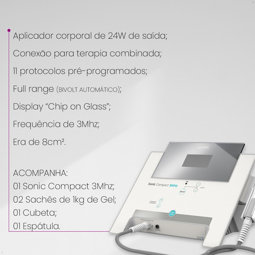 Sonic Compact 3 Mhz Ultrassom Para Estética Htm Original